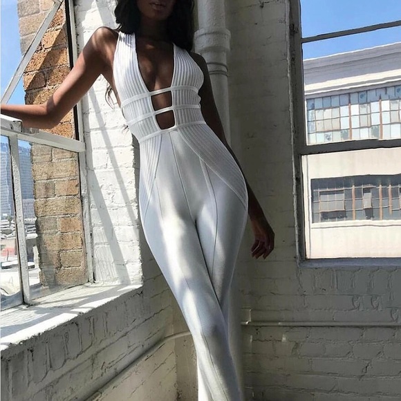 Lavah Style Boutique Pants - White party jumpsuit